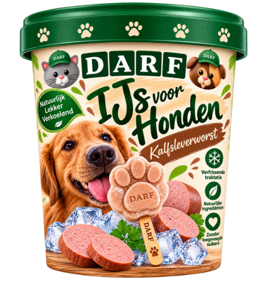 Afbeeldingen van DARF IJs voor Honden – Kalfsleverworst